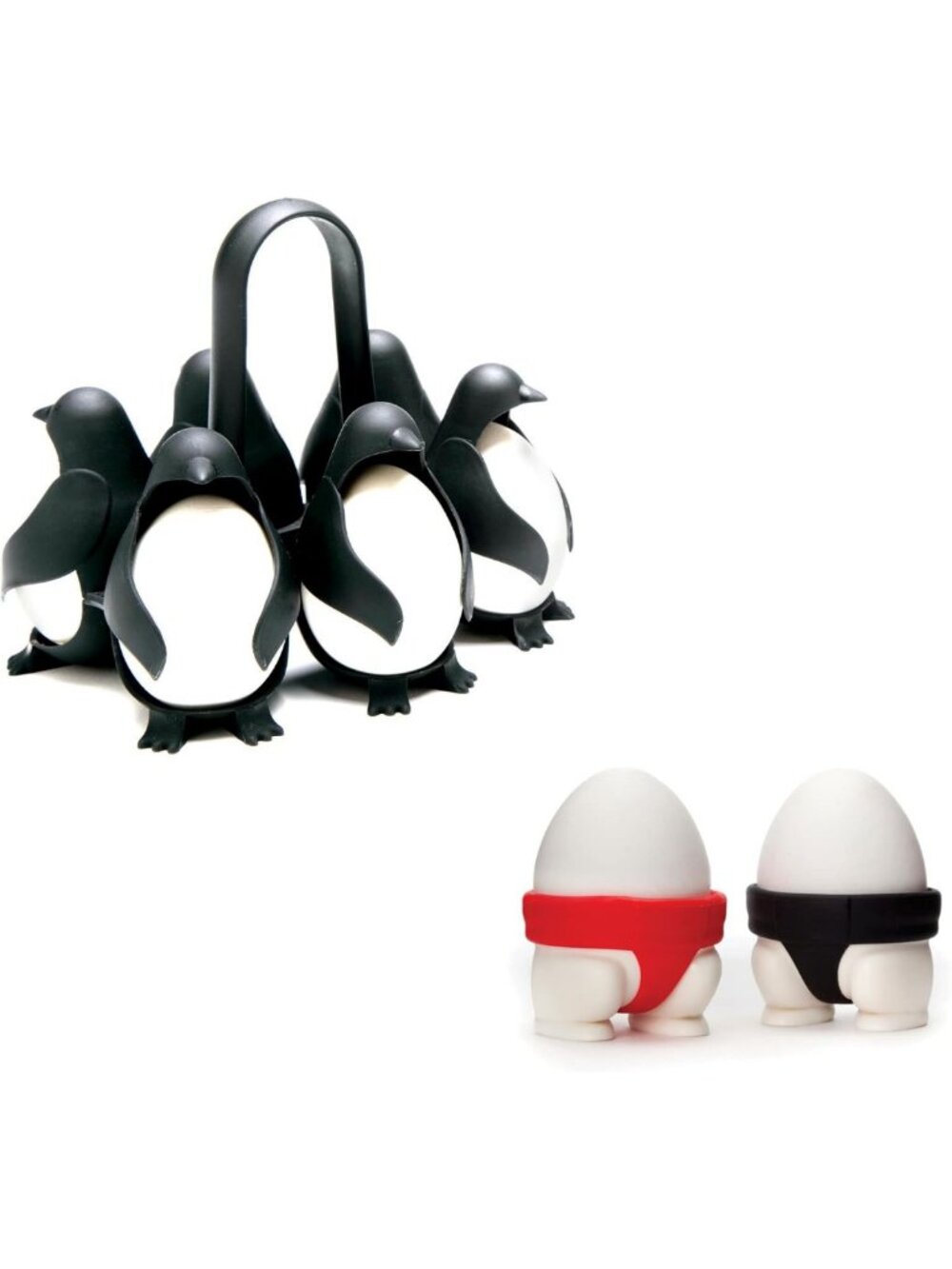 3-in-1 Egg Holder Set - Cook, Store & Serve Soft/Hard Boiled Eggs (2 Pack)